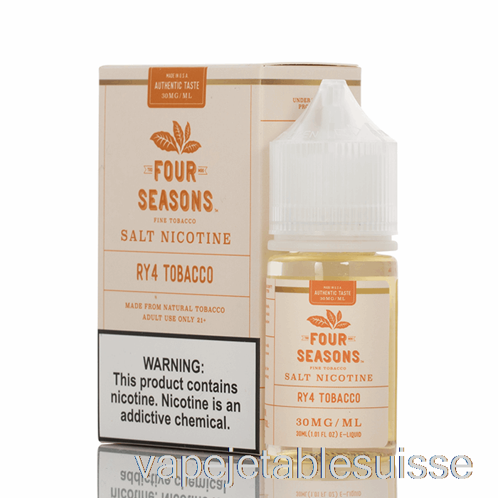 Vape Suisse Ry4 Sel De Tabac - Quatre Saisons - 30ml 30mg
